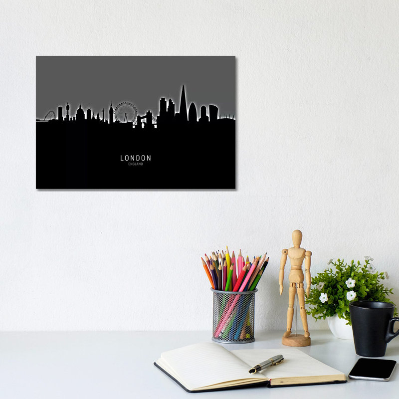 London England Skyline by Michael Tompsett - Wrapped Canvas Print, 20.32 cm H x 30.48 cm W