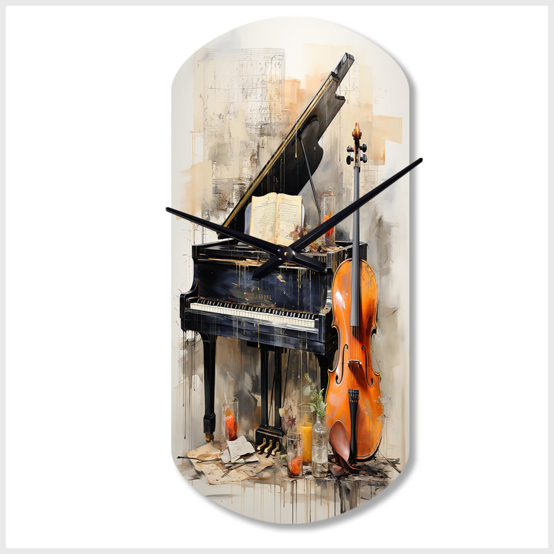 Music Melancholy Melody Subdued - Horloges murales asymétriques, Petit