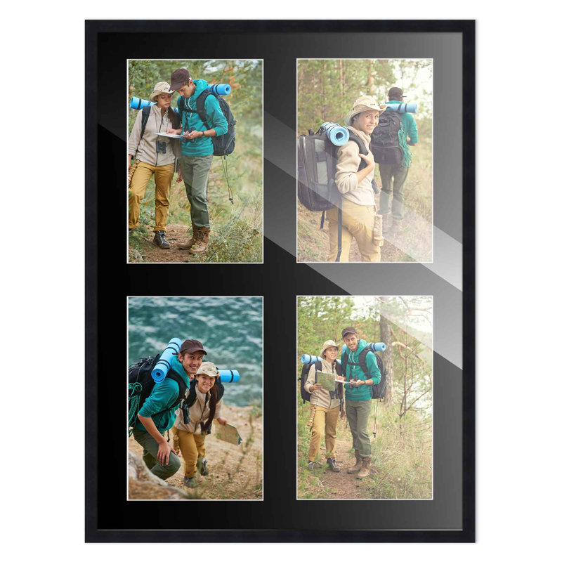 Cadre en bois, 4 po x 6 po, 10 po x 14 po, Noir