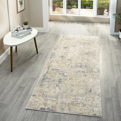 Lynn Cream/Multicolor Modern Abstract Performance Woven Indoor Area Rug