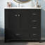 Meuble-lavabo simple 36 po avec plateau en céramique Shivnath-855326279