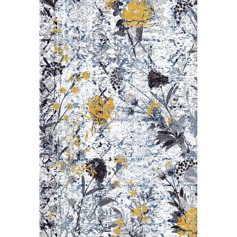 Tapis 100% polyester de qualité supérieure, imprimé en 3D, 4 po x 6 pi, hauteur de poils de 0,04 po | Antibactérien, points antidérapants en PVC, lavable à la machine | Idéal pour le salon, la chambre à coucher et la salle de jeux, design élégant et durable