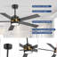 Ventilateurs de plafond à DEL 52 po avec ensemble d'éclairage et télécommande-1595520266-1556980191-1556980189