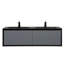 Meuble-lavabo double 60 po avec lavabo intégré noir et deux tiroirs Mapuana Mapuana