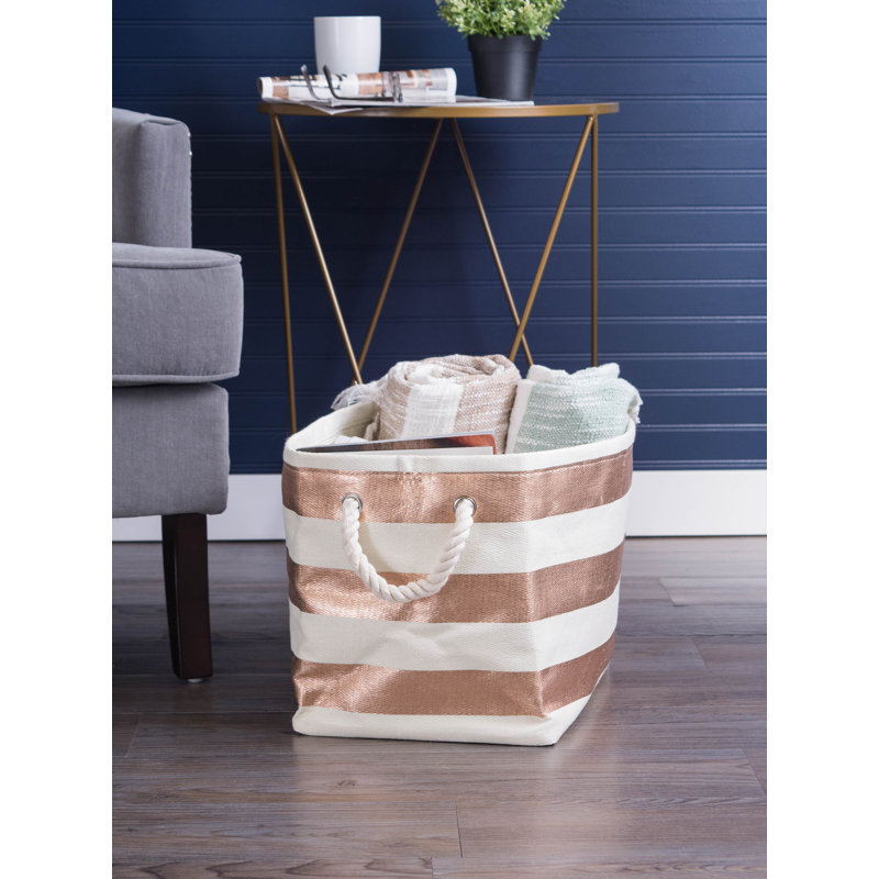 Cube ou bac en tissu Haines, Or, H 12 po x l 15 po x P 17 po