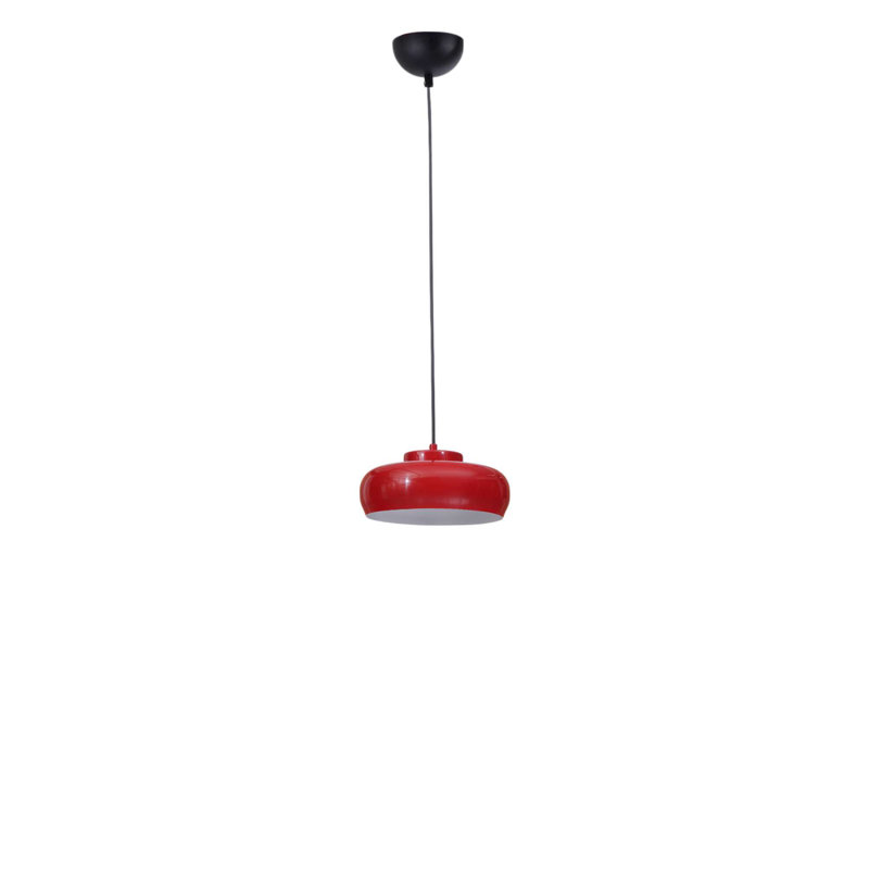 Lustre réglable en métal, rouge et noir, 9 9,8 po x H 5,1 po | Douille E27 maximale de 40 W, hauteur: 8,3 à 27,6 pouces | Conception élégante, pour la salle à manger et l'espace de vie | Corps en métal durable, classé IP20