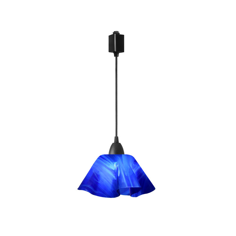 Luminaire suspendu Dale, Petit, Noir, Bleu de cobalt