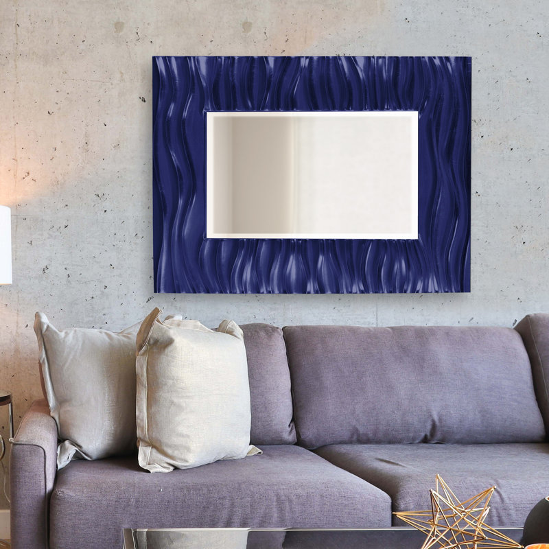 Beahn Rectangle Mirror, Navy