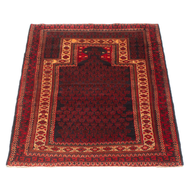 Tapis bleu marine Teimani 3 pi 3 po x 5 pi 2 po