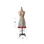 Cotton Printed Half Apron With Christmas Tree Pattern, Pocket And Ruffle