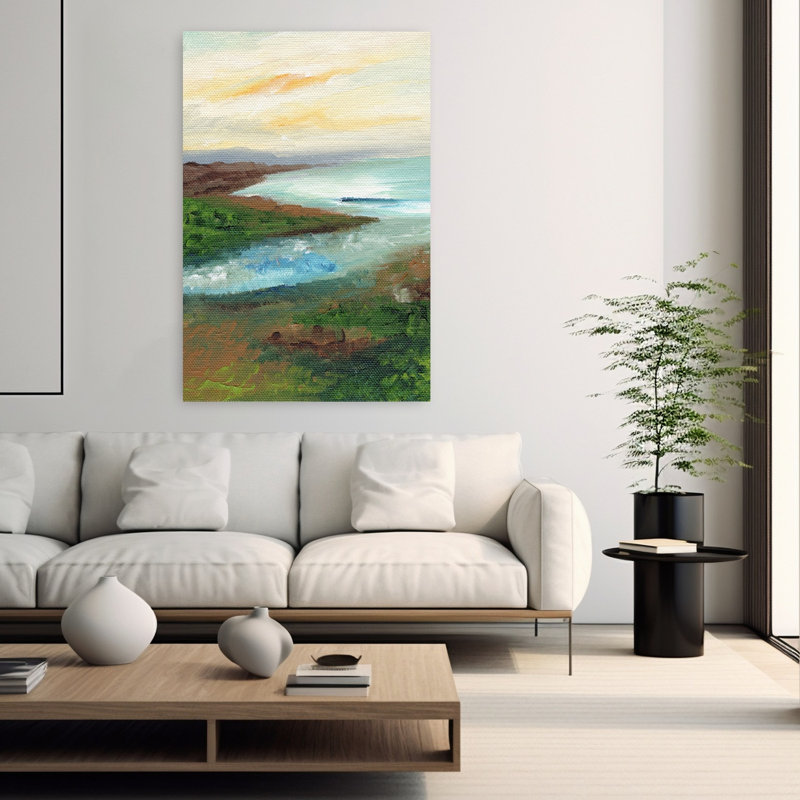 «Serene Coastal Landscape Peaceful Serene Tranquil Coastal Landscape», art mural