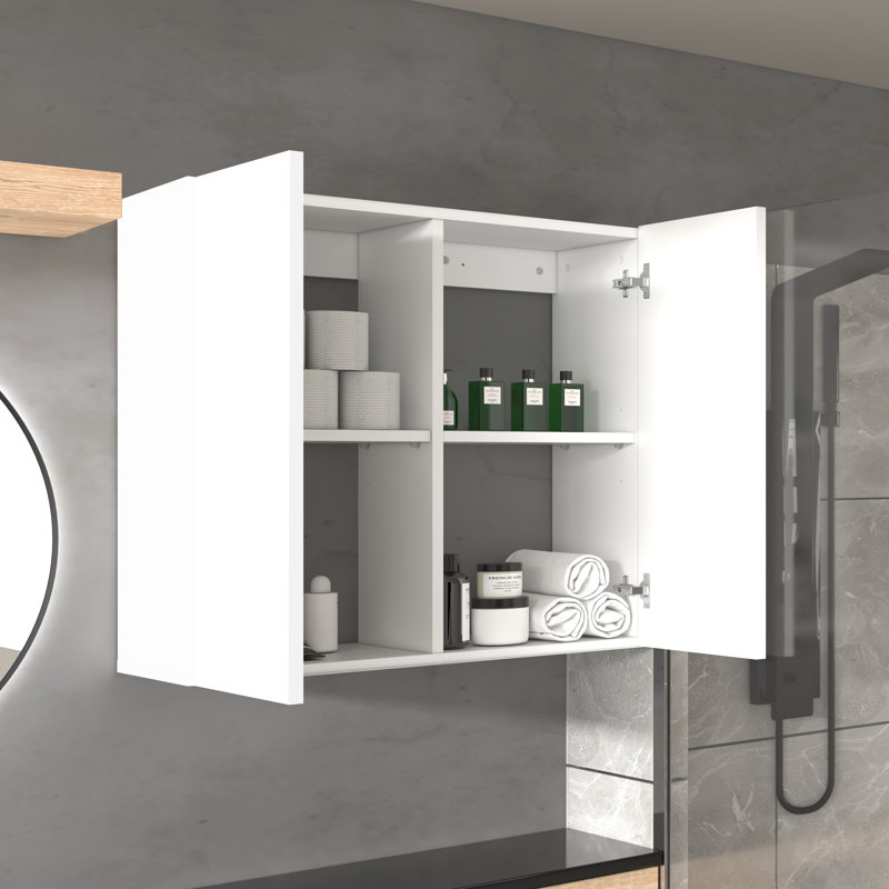 Modular Wall Cabinet With Adjustable Shelf - Multi-purpose Storage For Bathroom, Laundry, Or Kitchen, Natural