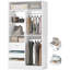 36" Closet System With 3 Drawers And 2 Rods, Shoes Storage With Hutches-2079887485