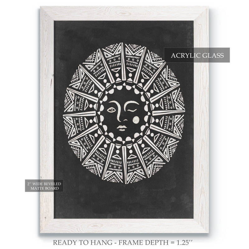 Moon Light I '- reproduction d'art encadrée, H 38 po x l 28 po x P 1,25 po, Toile blanche encadrée, Pas de tapis