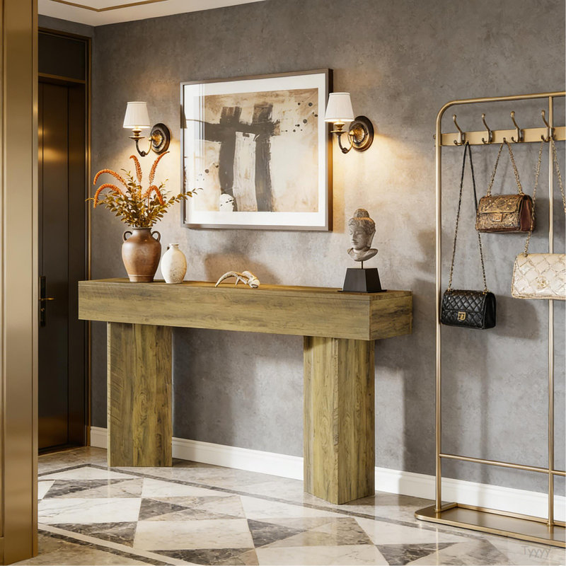 Rustic Side Table,Compact Console Table,Sofa Table