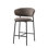 Oleandro Upholstered Stool with Rounded Back and Metal Frame