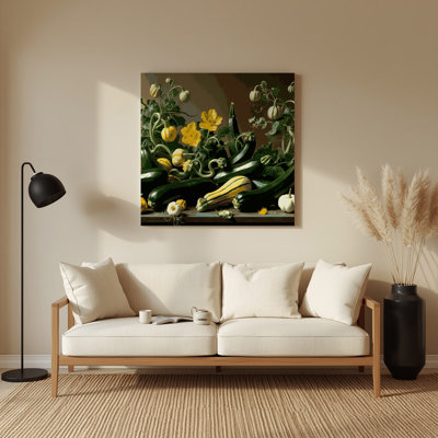 Vegetables Zucchini Green Metal Wall Art