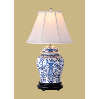 Lampe de table bleu / blanc / crème 29 po Zyron