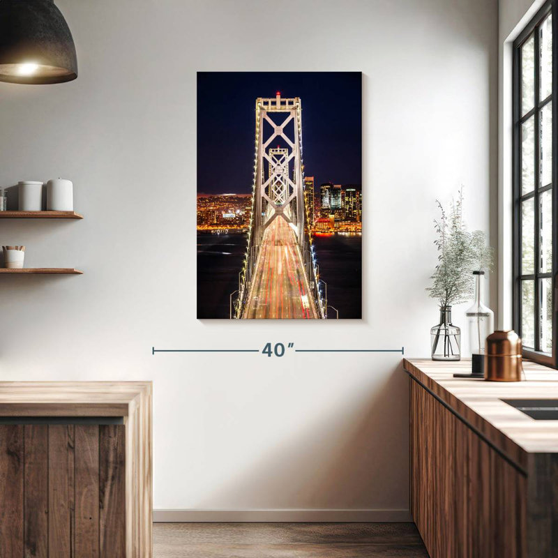 Lilie Bay Bridge Night Shine, H 39 po x l 26 po