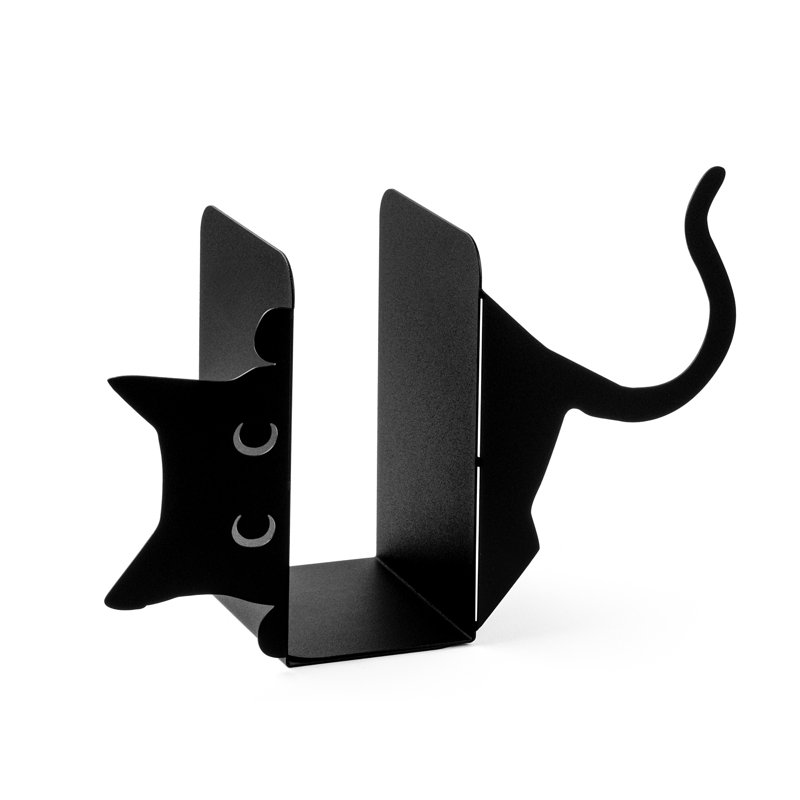 Serre-livres en métal durable (2 pièces) | Finition noire, 9,4 po x 8,3 po x 5,5 po et 11,4 po x 9,1 po x 5,5 po | Fabrication 100% métal, épaisseur: 0,6 po | Parfait pour l'organisation d'un bureau personnel ou d'une bibliothèque