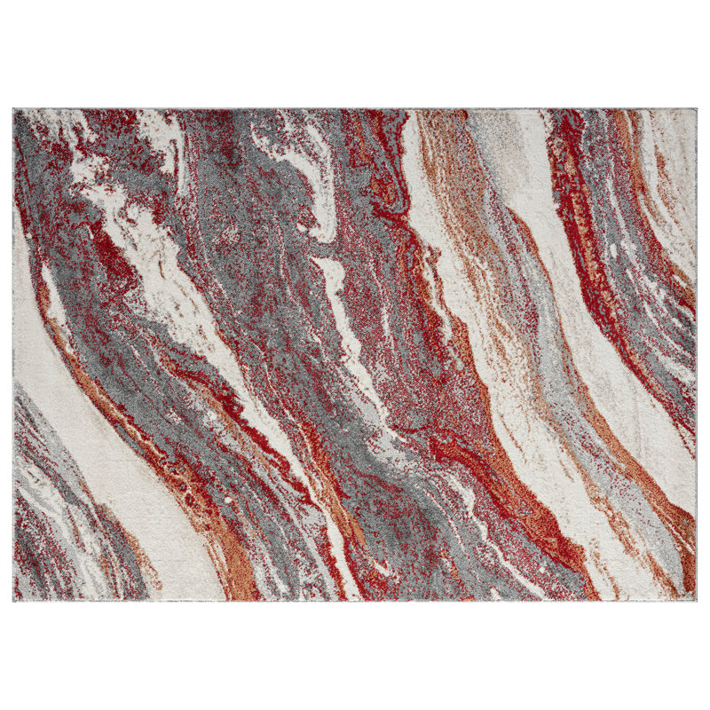 Tapis abstrait en marbre Alayana, Rectangle 4 pi x 5 pi