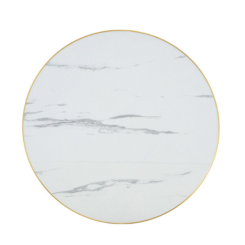 Table bistro 23,6 po Modern Luxury, White/Black