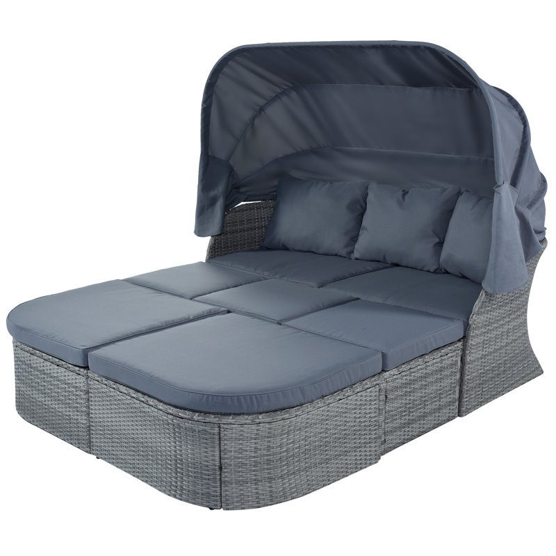 Ensemble de mobilier d'extérieur pour patio, ensemble de conversation pour cour arrière, Grey