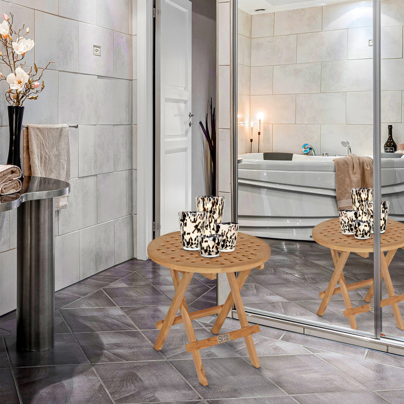 20'' W Wood Shower Bench