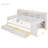 Wooden Twin Size Daybed with Storage Shelves, Multi-functional Bed with Two Storage Compartments and Study Desk-1626859441