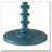 Teal Round Wooden Side Table
