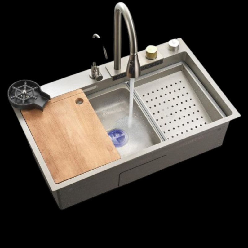 Durable Stainless-Steel Sink - Sleek and Stylish, Corrosion and Rust-Resistant Kitchen Sink for Modern Kitchens (Gun Gray)