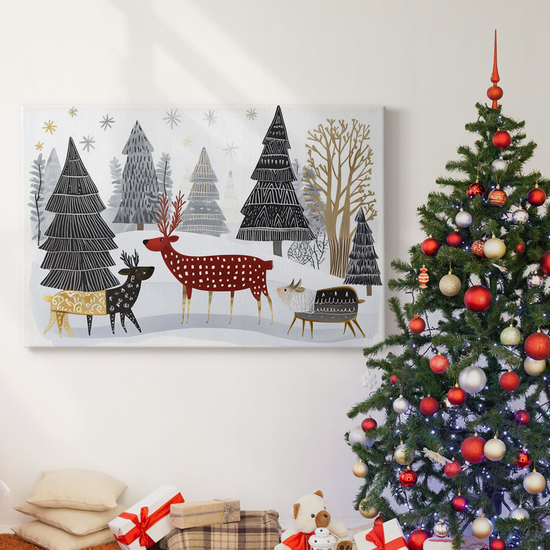 Christmas Holiday Arts - Toile tendue avec châssis XMA171699, H 12 po x l 18 po