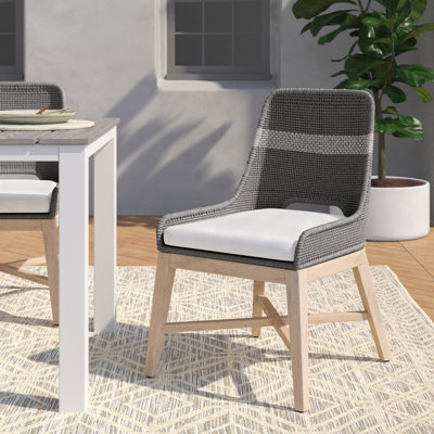 Chaise d'appoint en teck avec coussin Bowker