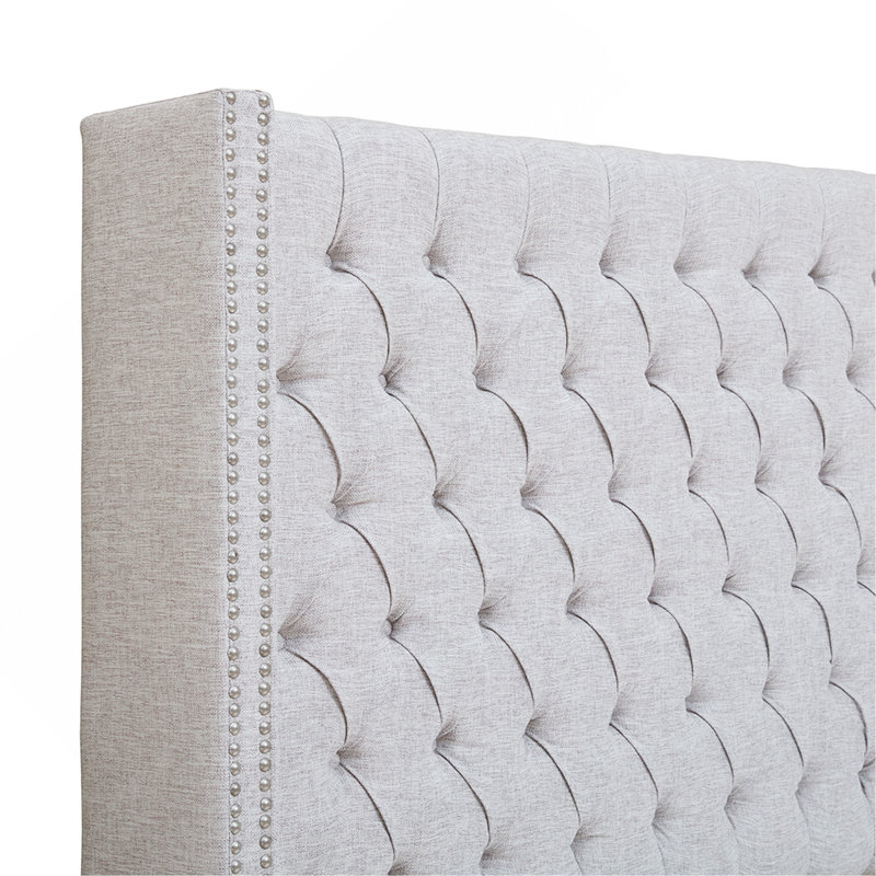 Tête de lit tapissier grand, Gris