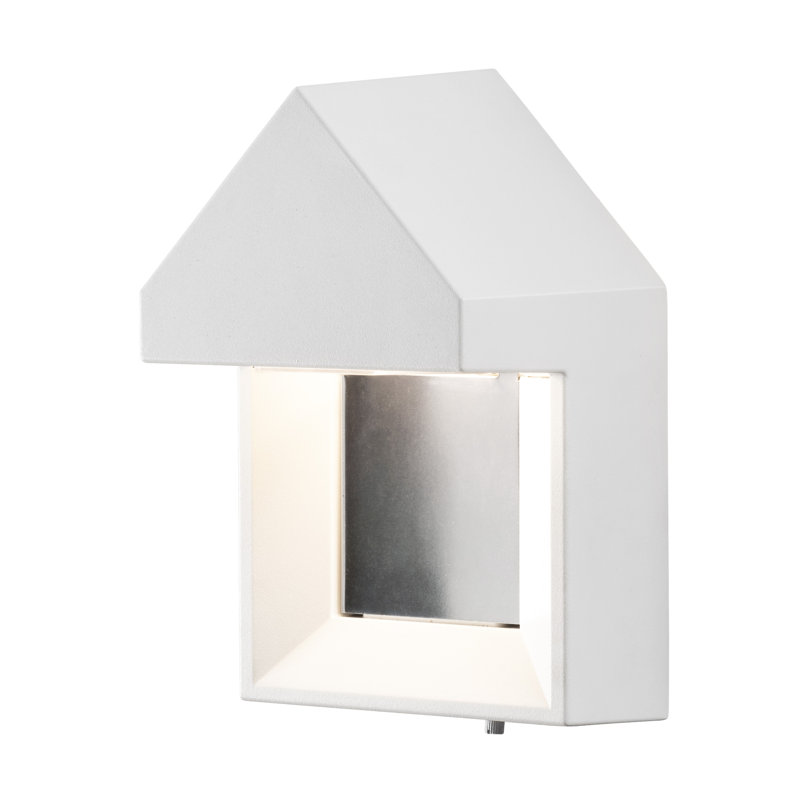 Integrated LED Outdoor Flush Mount, White