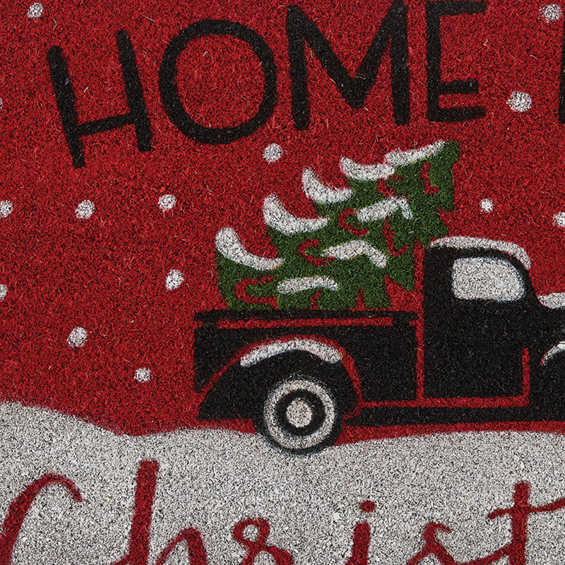  Paillasson Home for Christmas - rouge