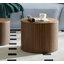 Table basse rectangulaire avec plateau en bois manufacturé et tablette-398701886