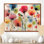 Aquarelle, jardins de coquelicots - impressions sur toile coquelicot, art floral rouge
