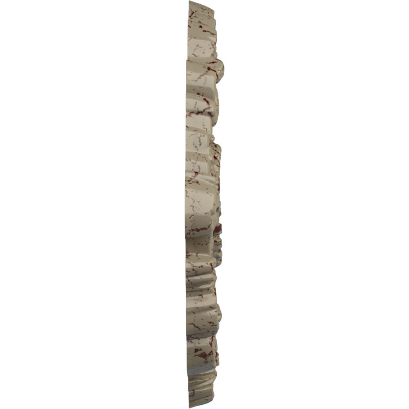 Médaillon de plafond Endurathane Baile, diamètre extérieur 31 1/4 po x P 2 1/4 po (convient aux auvents jusqu'à 6 po), finition de foyer en pierre peinte à la main