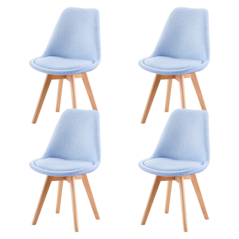 Leonora 46cm H Polyester Blend Upholstered Side Chair, Blue