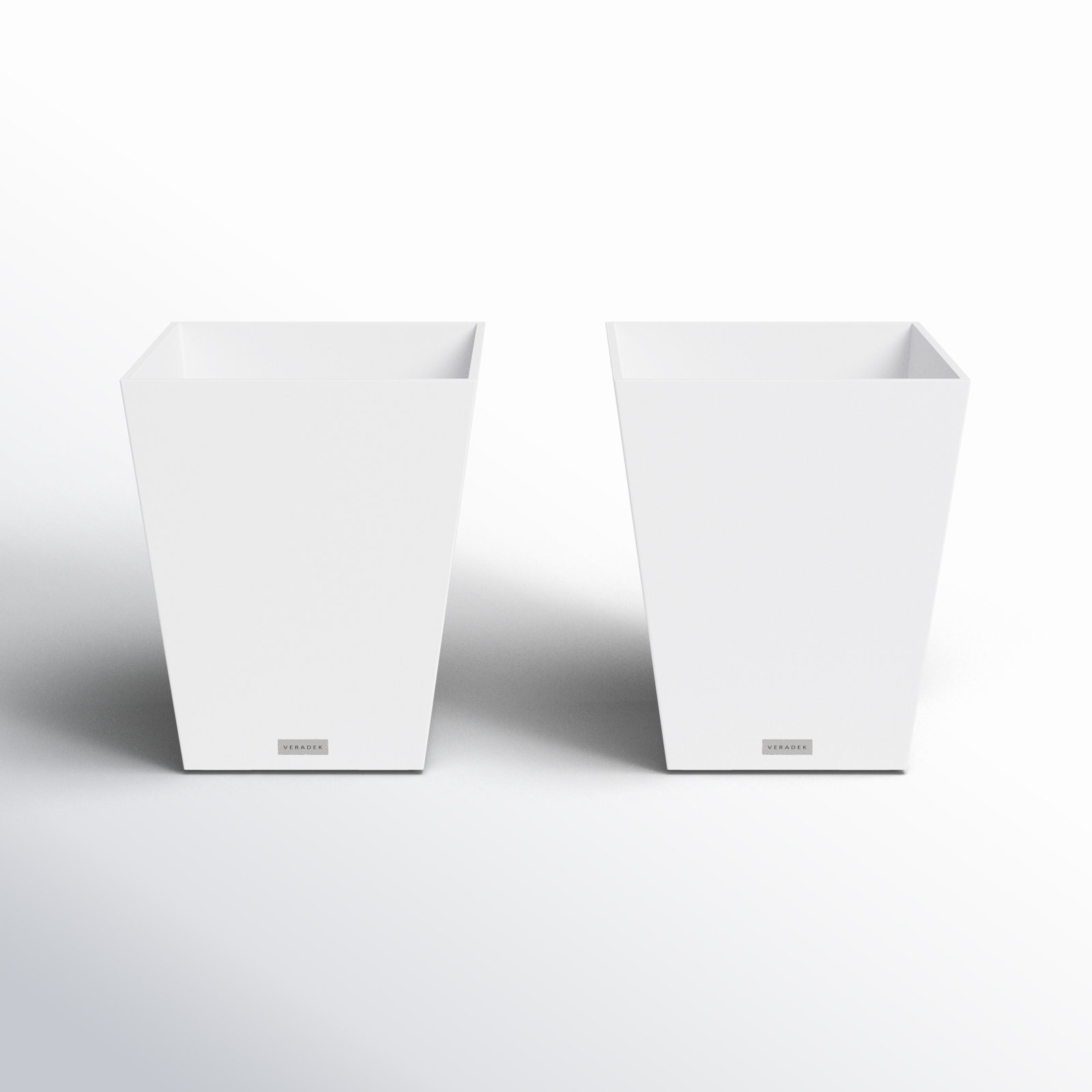 Pure Series 19" Pot Planter, 22" H x 19" W x 19" D, 2, White