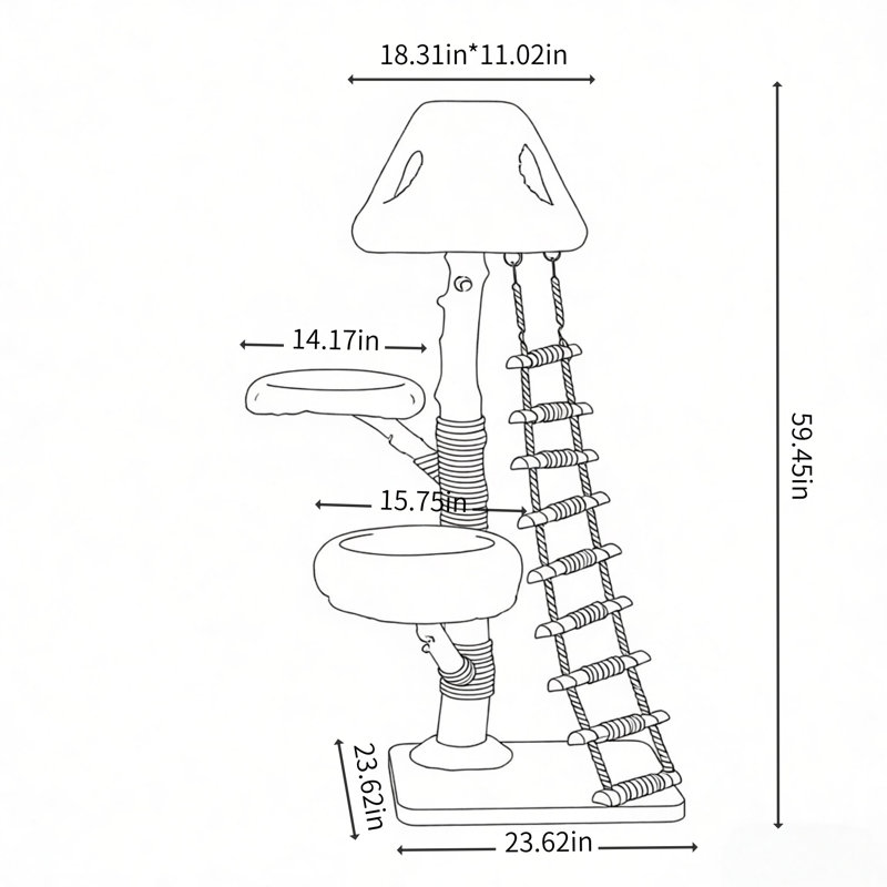 Simple and Light Luxury Design Cat Climbing Frame