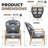 2-Person Patio Conversation Set with Cushions, Outdoor Furniture Rope Woven Chairs with Coffee Table-992381030