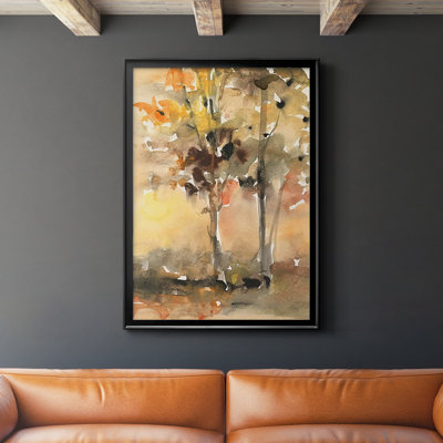 «Fall Foliage Watercolor II» - peinture à cadre unique