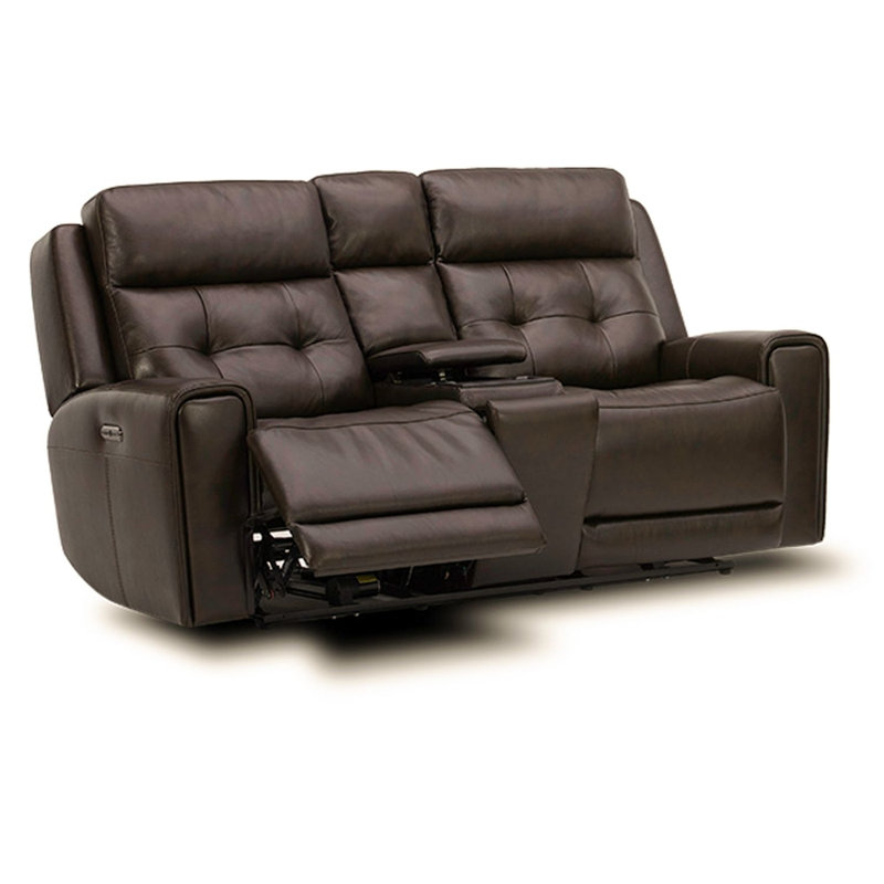Carrington Loveseat With Console Triple Power & Zero Gravity - Dark Brown