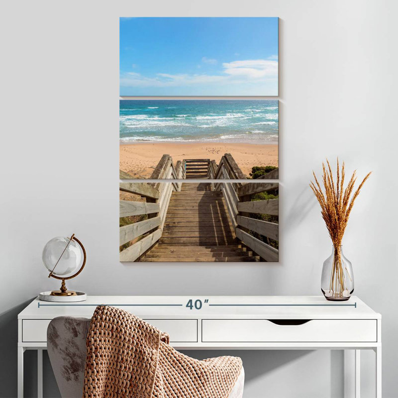 Escalier de plage Lilie Phillip, H 32 po x l 20 po