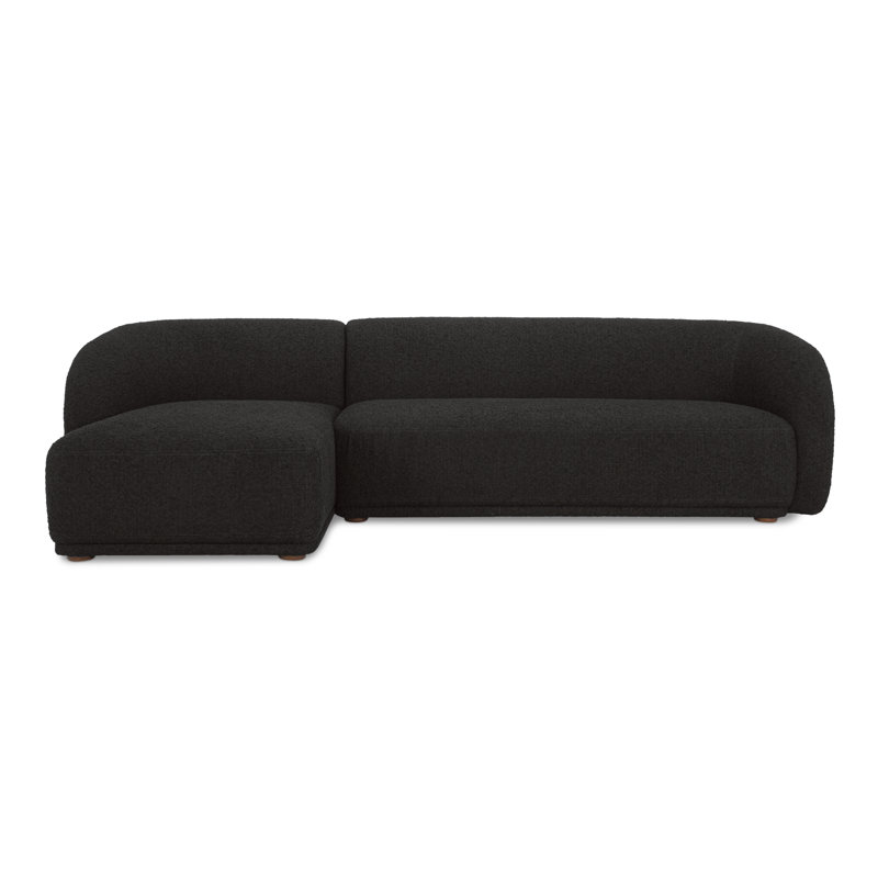 Faye 2 - Piece Chaise Sectional, Natural Bouclé, Left Hand Facing