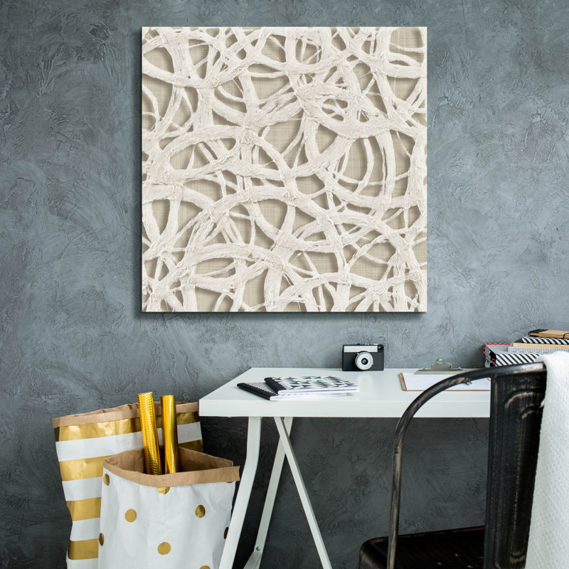  «Endless Circles Front Linen» par Wild Apple Portfolio, art mural sur toile, 26 po x 26 po, H 26 po x l 26 po
