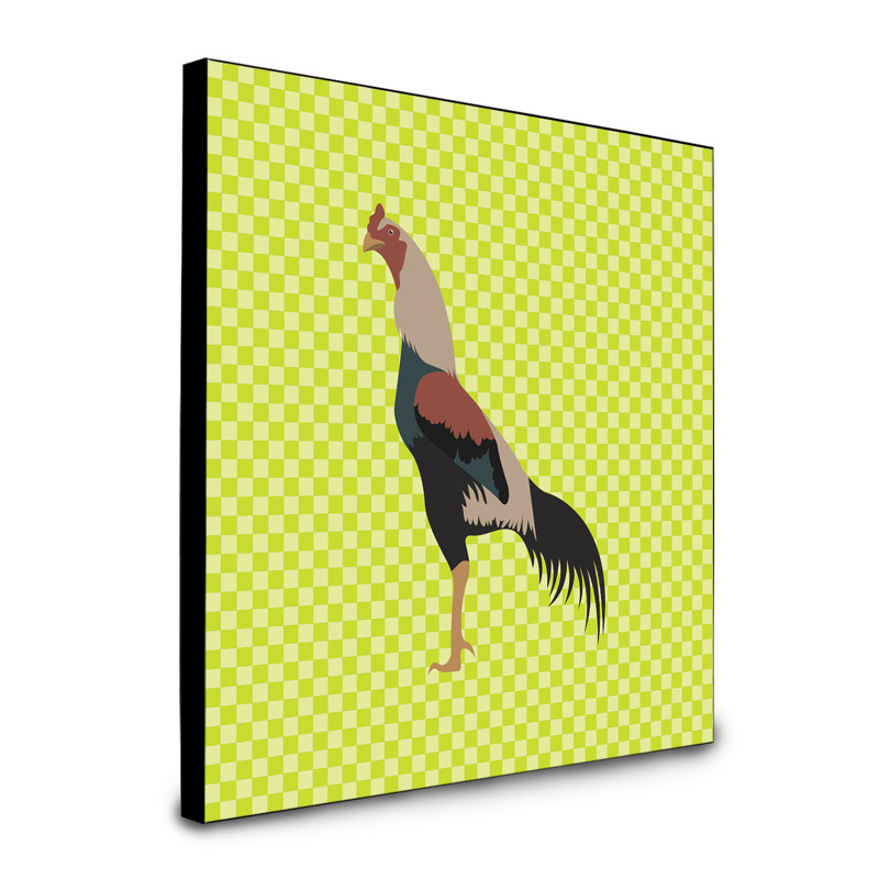 Art encadré kulang poulet Tortona, Vert