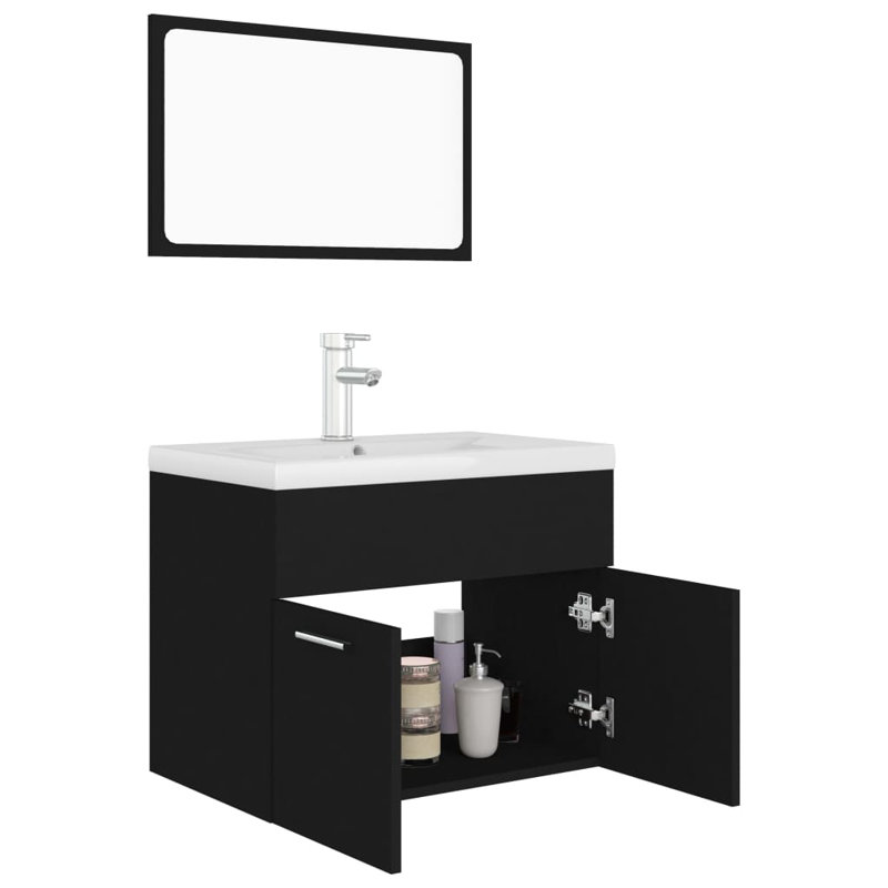 Geisi Bathroom Furniture Suite, Black